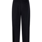 Pantaloni con risvolto e pieghe in nero Maxmara - donna 