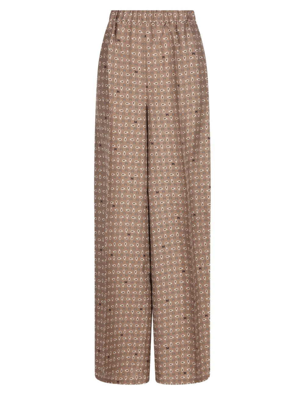 Pantaloni elasticizzati con fantasia in marrone Maxmara - donna 