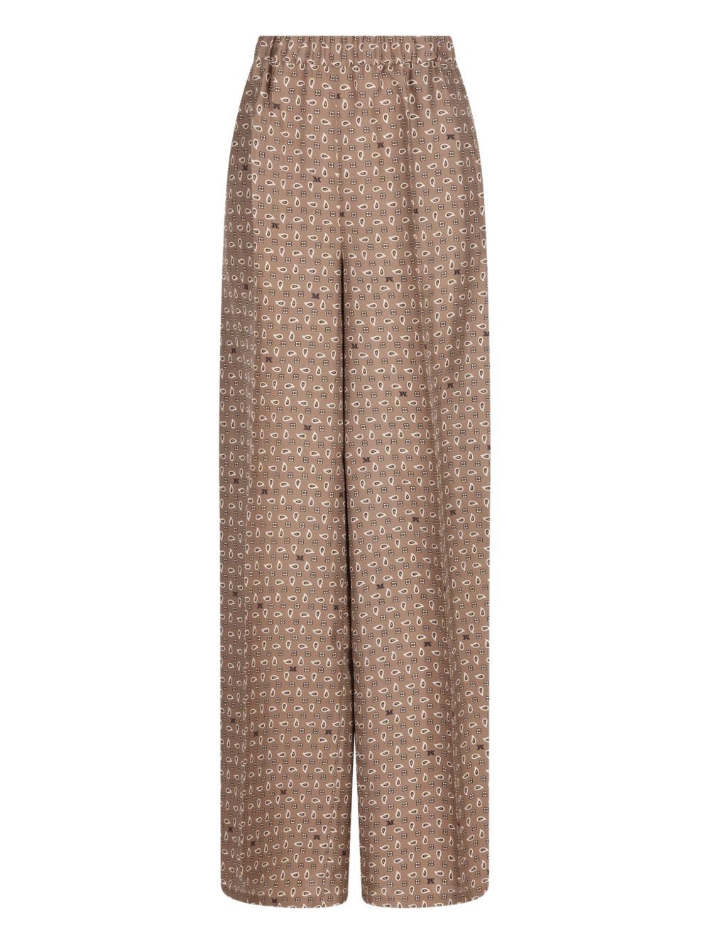 Pantaloni elasticizzati con fantasia in marrone Maxmara - donna 