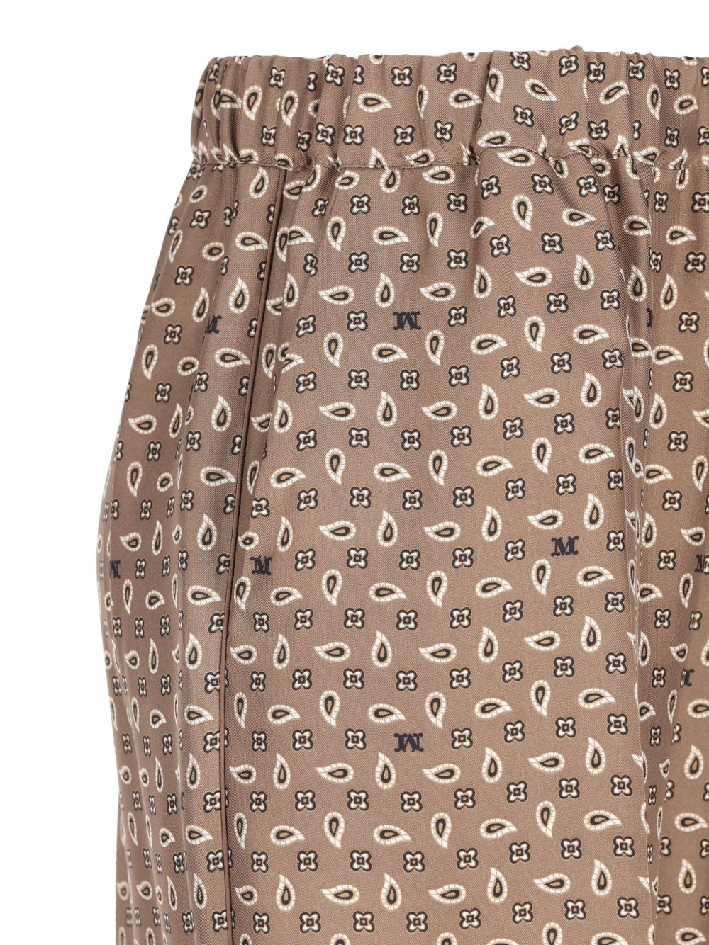 Pantaloni elasticizzati con fantasia in marrone Maxmara - donna 