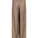 Pantaloni elasticizzati con fantasia in marrone Maxmara - donna 