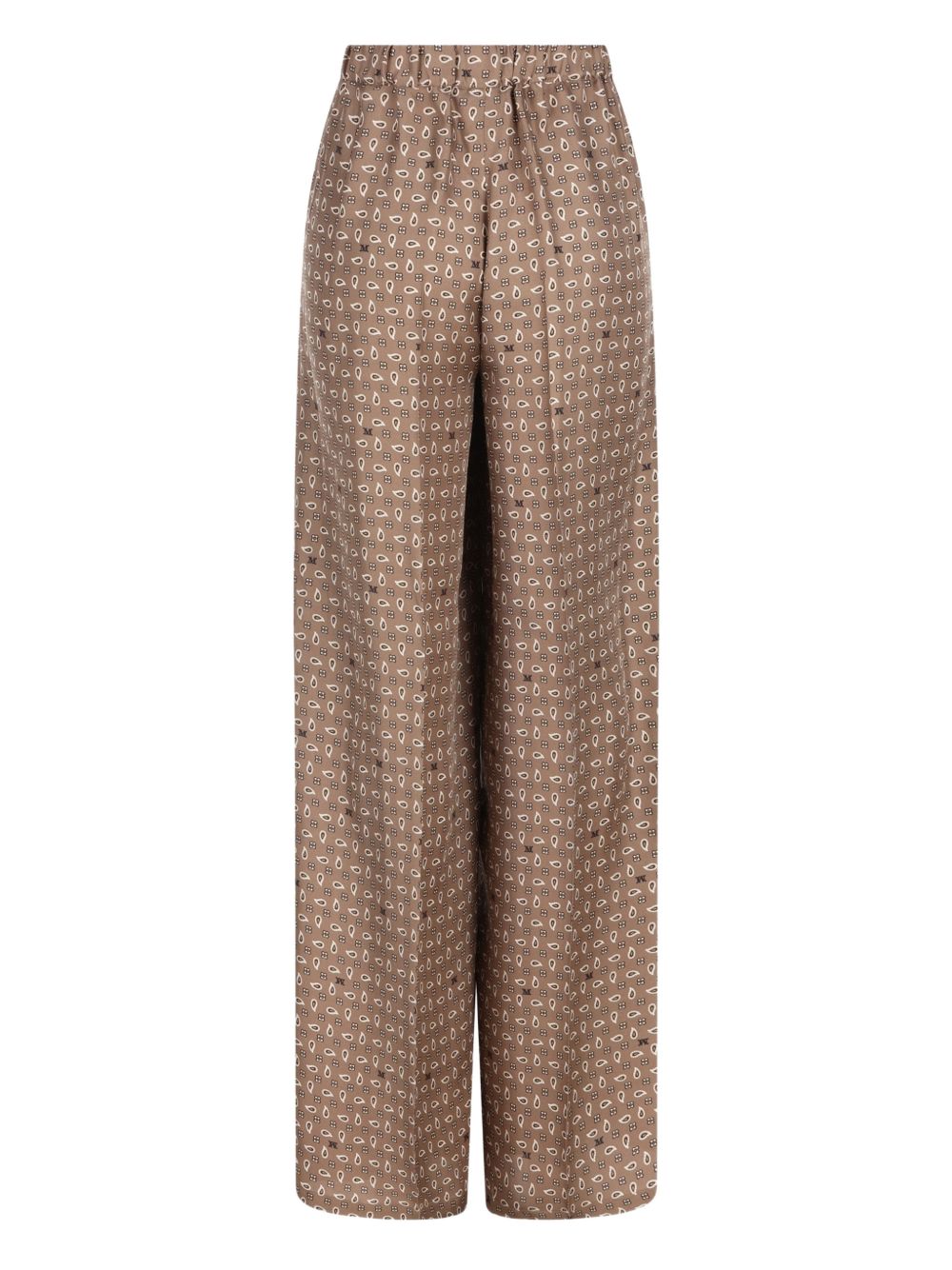 Pantaloni elasticizzati con fantasia in marrone Maxmara - donna 