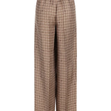 Pantaloni elasticizzati con fantasia in marrone Maxmara - donna 