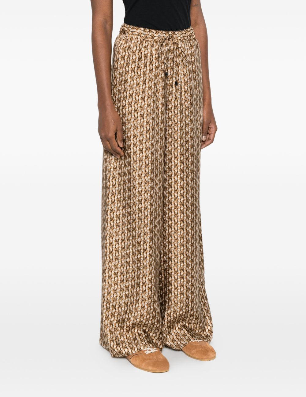 Pantaloni Clarino a gamba ampia in marrone Maxmara - donna 