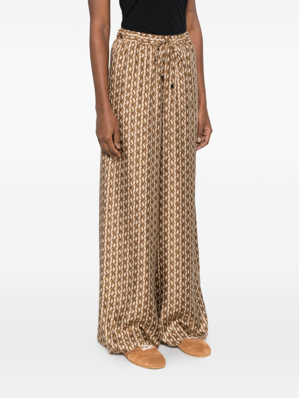 Pantaloni Clarino a gamba ampia in marrone Maxmara - donna 