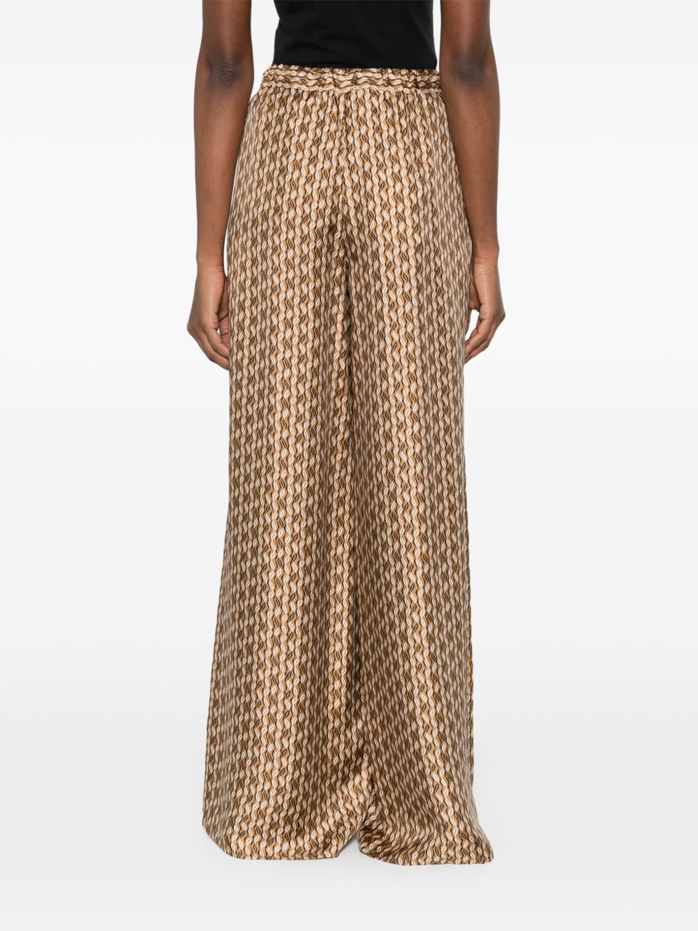 Pantaloni Clarino a gamba ampia in marrone Maxmara - donna 