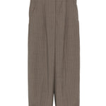 Pantaloni gessati in lana in marrone Maxmara - donna 