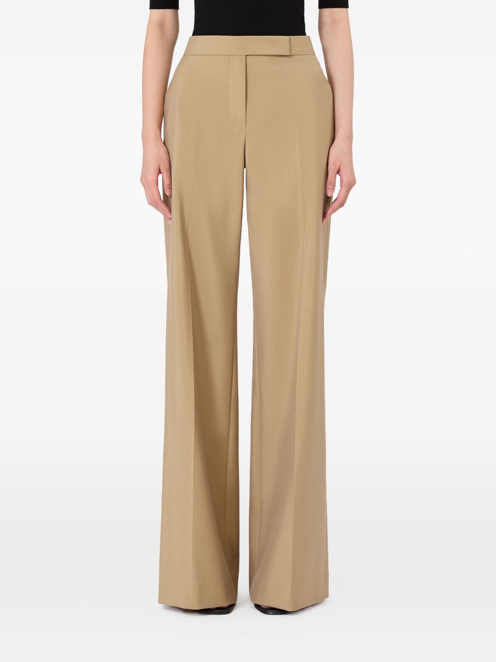 Pantaloni a gamba larga in marrone Maxmara - donna 