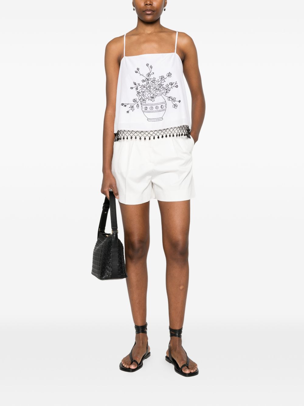 Shorts con pieghe in bianco Maxmara - donna 