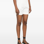 Shorts con pieghe in bianco Maxmara - donna 