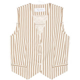 Gilet Fauno in beige e bianco Max Mara - donna 