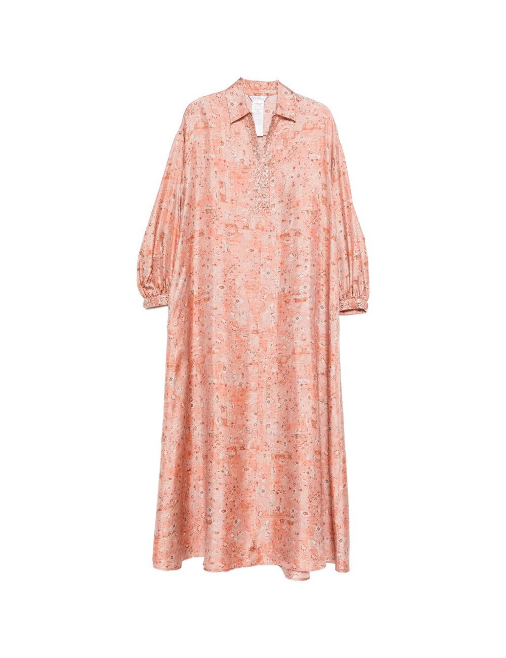 Abito maxi con stampa floreale pecora in rosa Maxmara - donna 