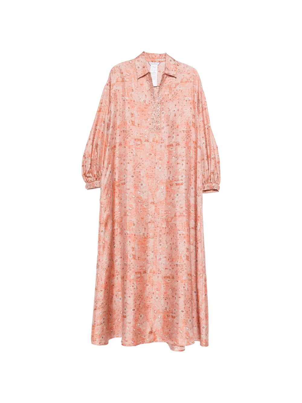 Abito maxi con stampa floreale pecora in rosa Maxmara - donna 