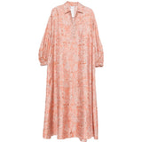 Abito maxi con stampa floreale pecora in rosa Maxmara - donna 