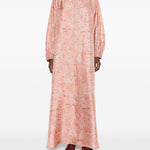 Abito maxi con stampa floreale pecora in rosa Maxmara - donna 