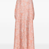 Abito maxi con stampa floreale pecora in rosa Maxmara - donna 
