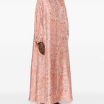 Abito maxi con stampa floreale pecora in rosa Maxmara - donna 