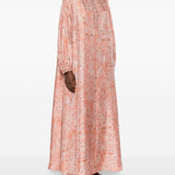 Abito maxi con stampa floreale pecora in rosa Maxmara - donna 