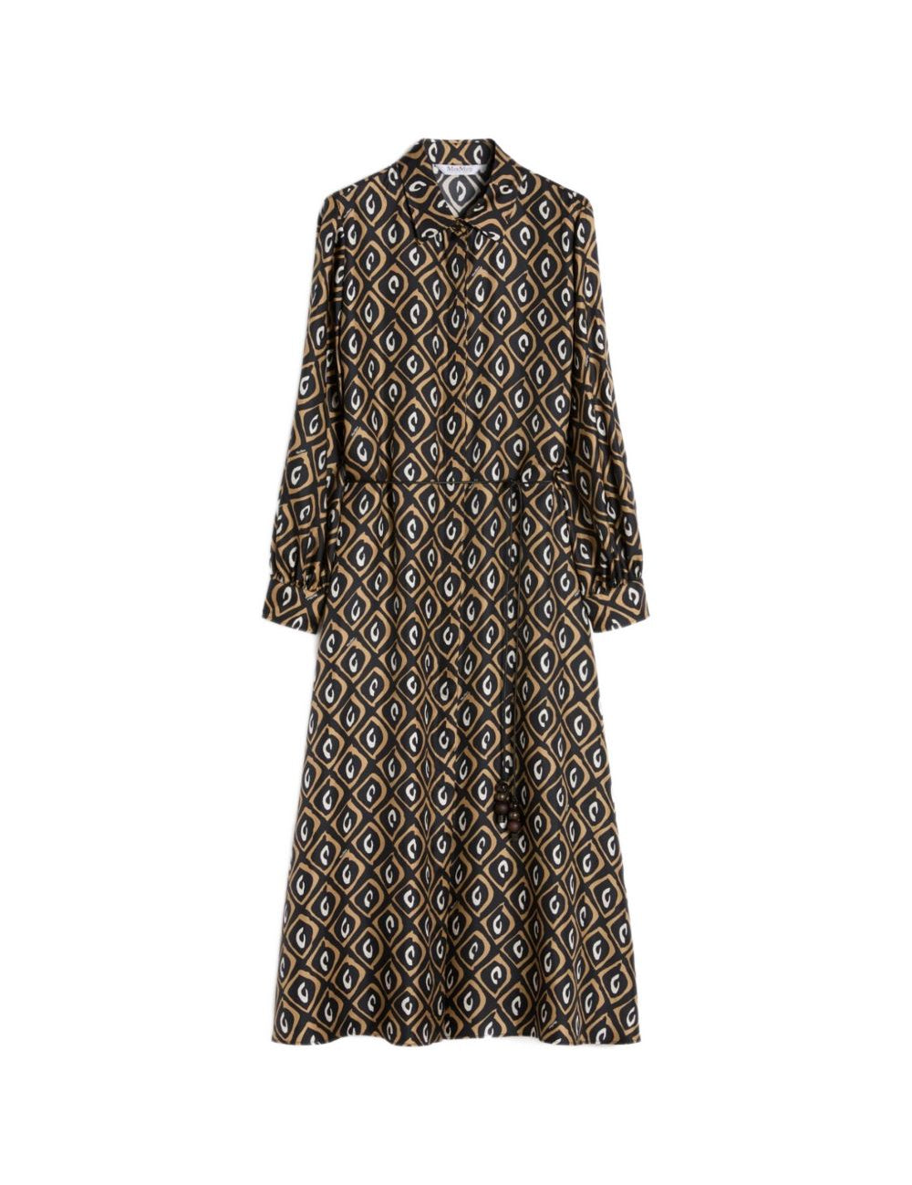 Abito midi Giara con stampa in nero Max Mara - donna 