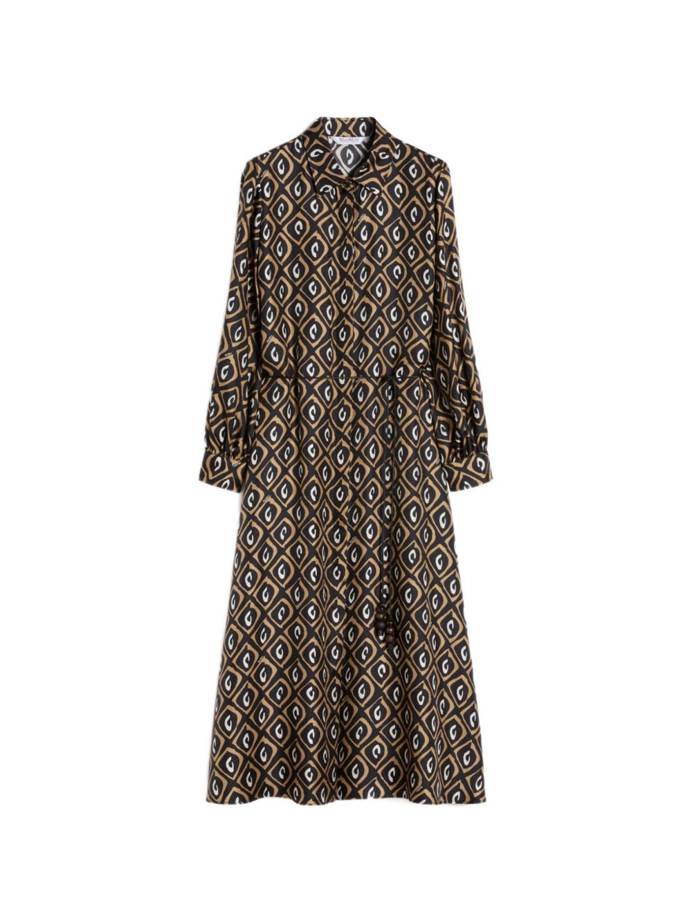 Abito midi Giara con stampa in nero Max Mara - donna 