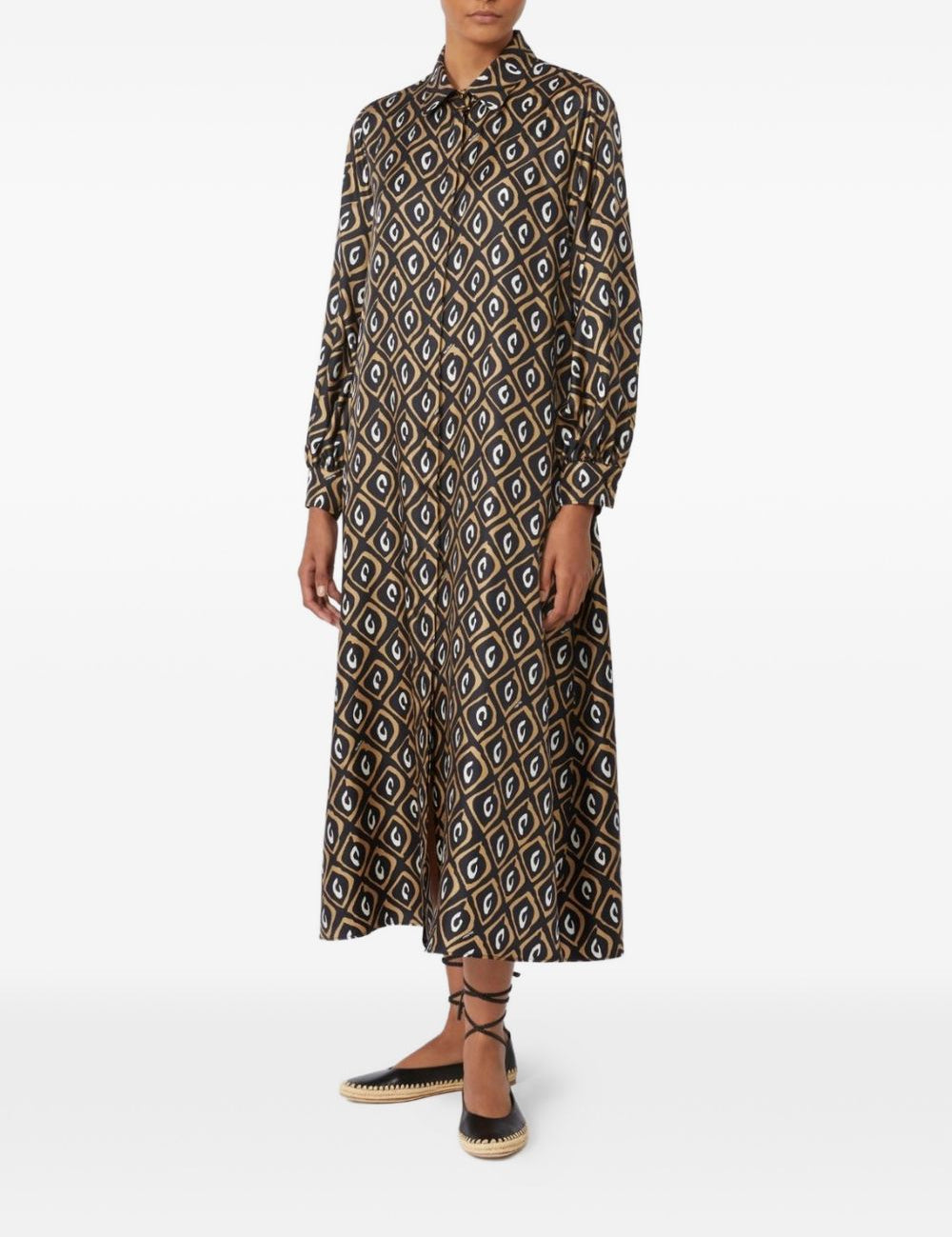 Abito midi Giara con stampa in nero Max Mara - donna 