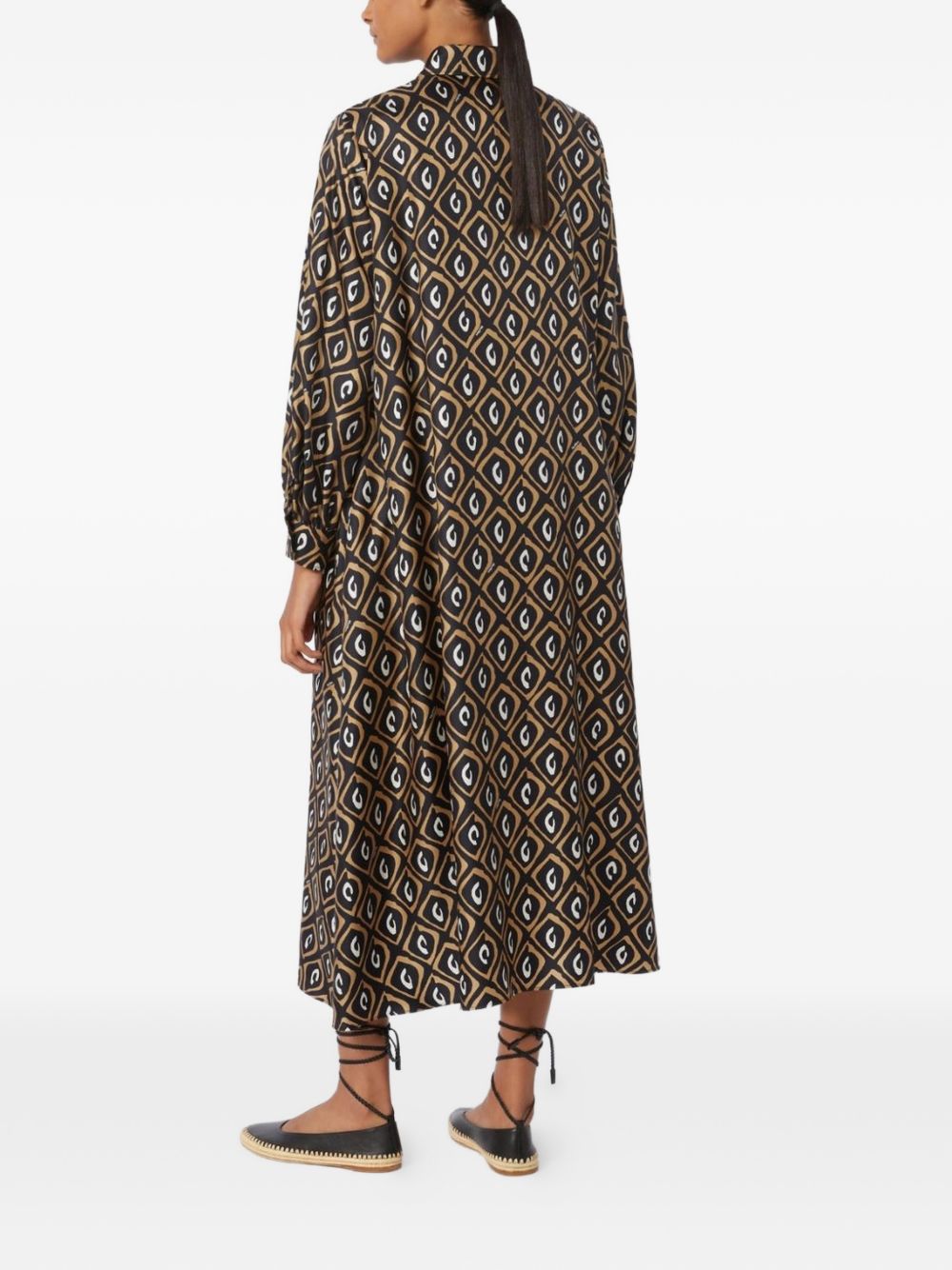 Abito midi Giara con stampa in nero Max Mara - donna 