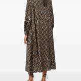 Abito midi Giara con stampa in nero Max Mara - donna 