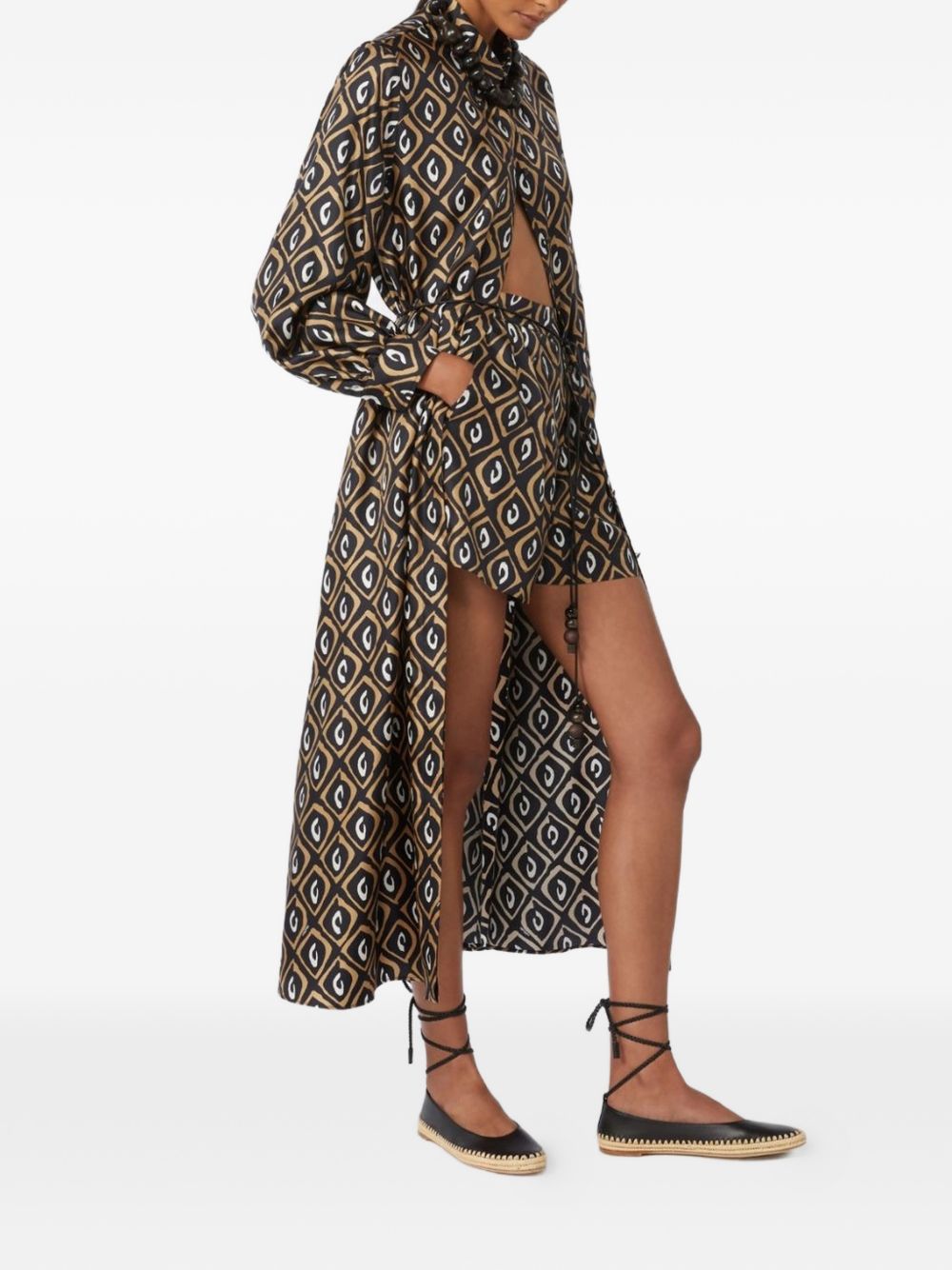 Abito midi Giara con stampa in nero Max Mara - donna 