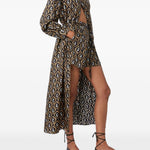 Abito midi Giara con stampa in nero Max Mara - donna 