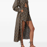 Abito midi Giara con stampa in nero Max Mara - donna 