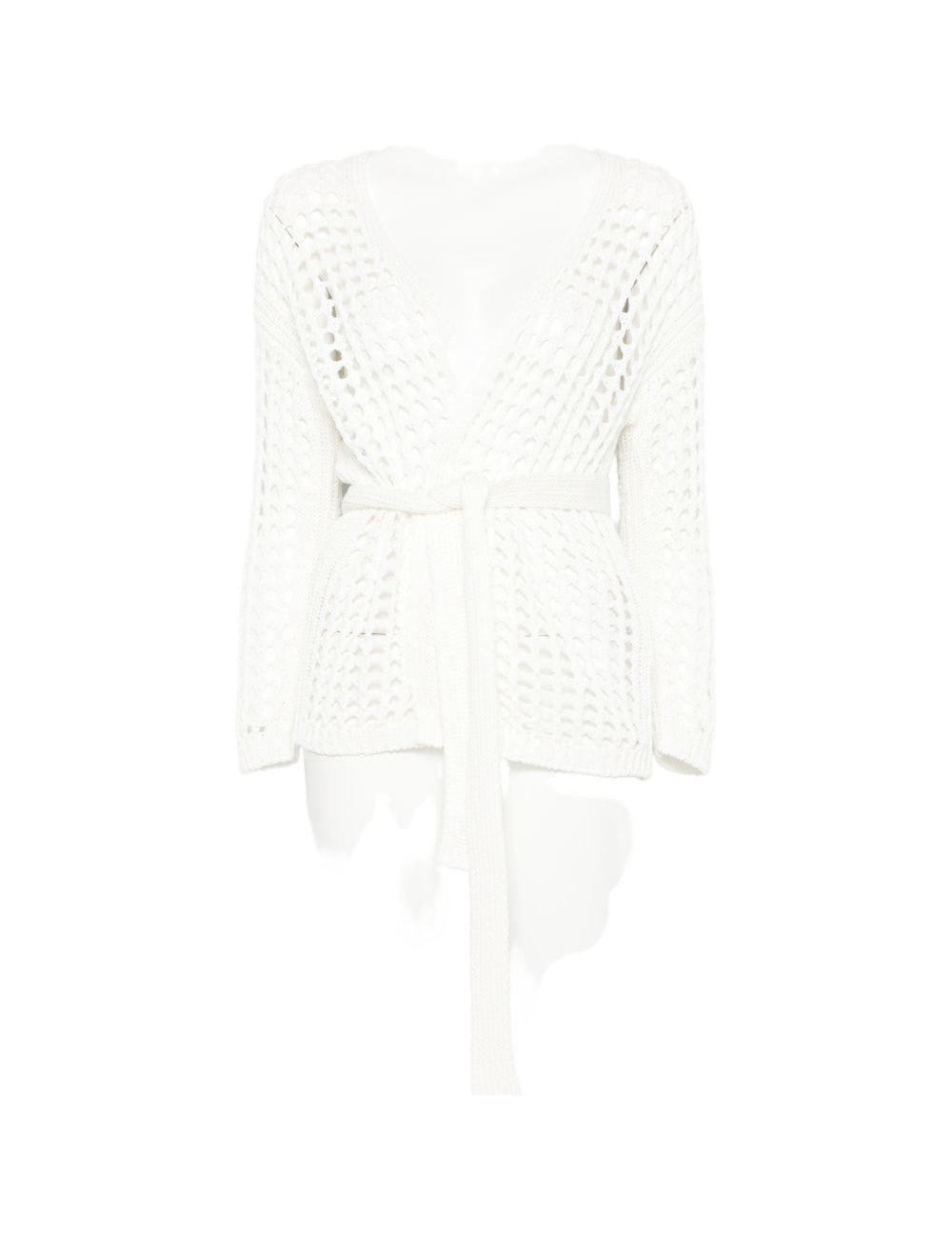 Cardigan a portafoglio Gelo in cotone in bianco Maxmara - donna 