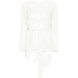 Cardigan a portafoglio Gelo in cotone in bianco Maxmara - donna 