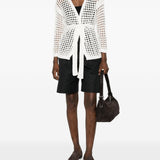 Cardigan a portafoglio Gelo in cotone in bianco Maxmara - donna 