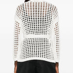 Cardigan a portafoglio Gelo in cotone in bianco Maxmara - donna 