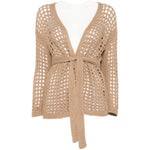 Cardigan a portafoglio Gelo in cotone in marrone Maxmara - donna 