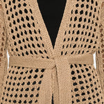 Cardigan a portafoglio Gelo in cotone in marrone Maxmara - donna 