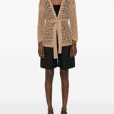 Cardigan a portafoglio Gelo in cotone in marrone Maxmara - donna 
