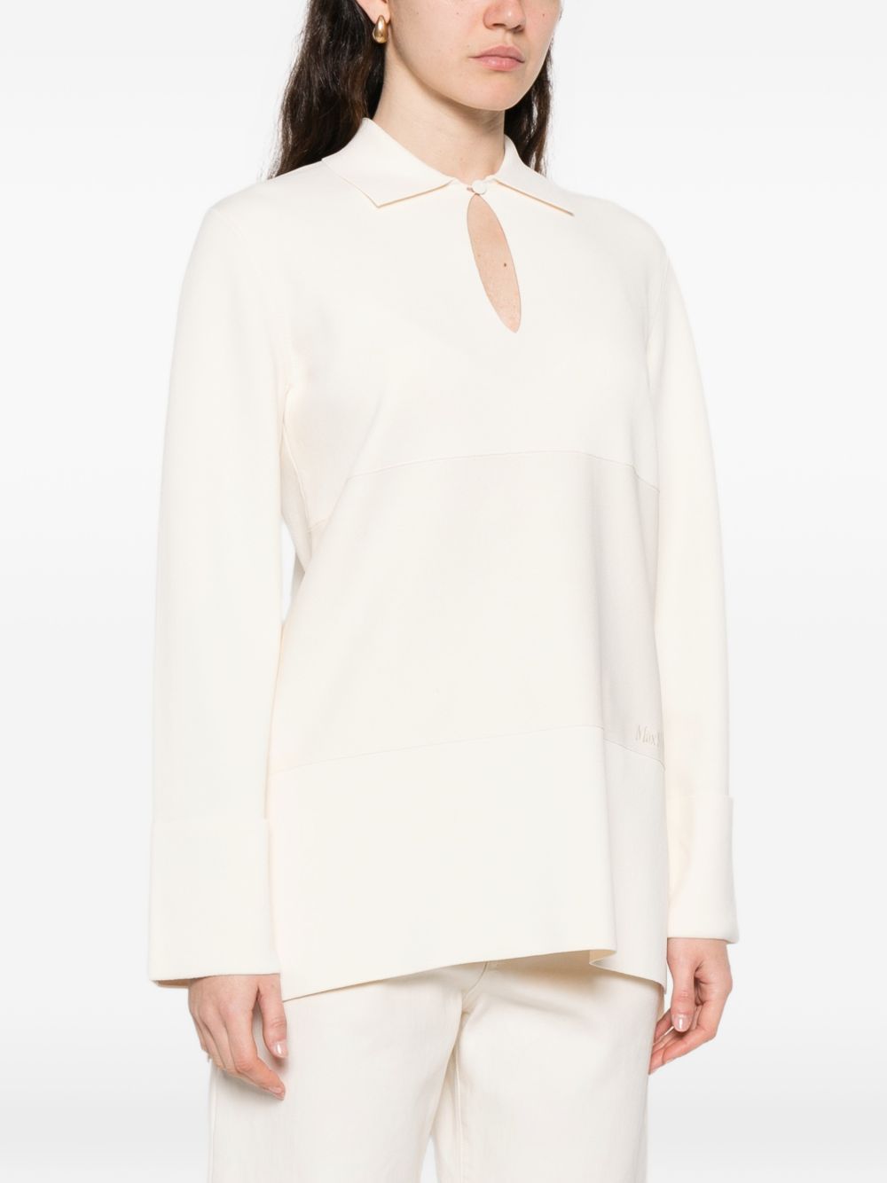 Polo a maniche lunghe fuggito in beige Maxmara - donna 