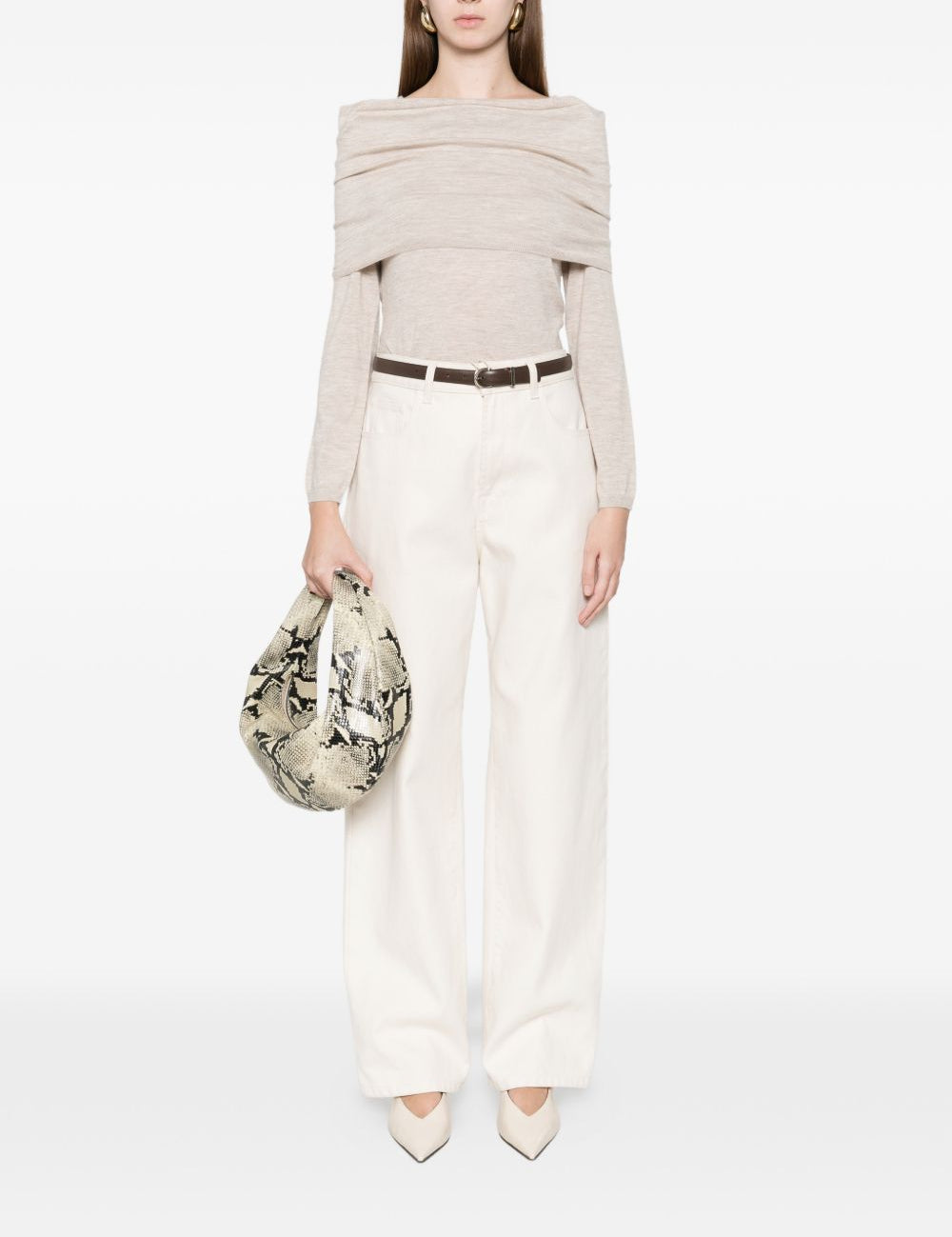 Maglione con spalle scoperte faretra in beige Maxmara - donna 