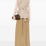 Pantaloni con pieghe bermuda in beige Maxmara - donna 