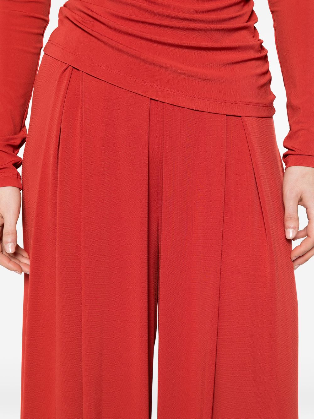 Pantaloni con pieghe bermuda in rosso Maxmara - donna 