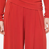Pantaloni con pieghe bermuda in rosso Maxmara - donna 