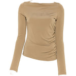 t-shirt arricciato gomma in beige Maxmara - donna 