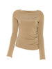 Maxmara beige ruched rubber t-shirt - women