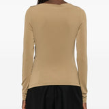 t-shirt arricciato gomma in beige Maxmara - donna 