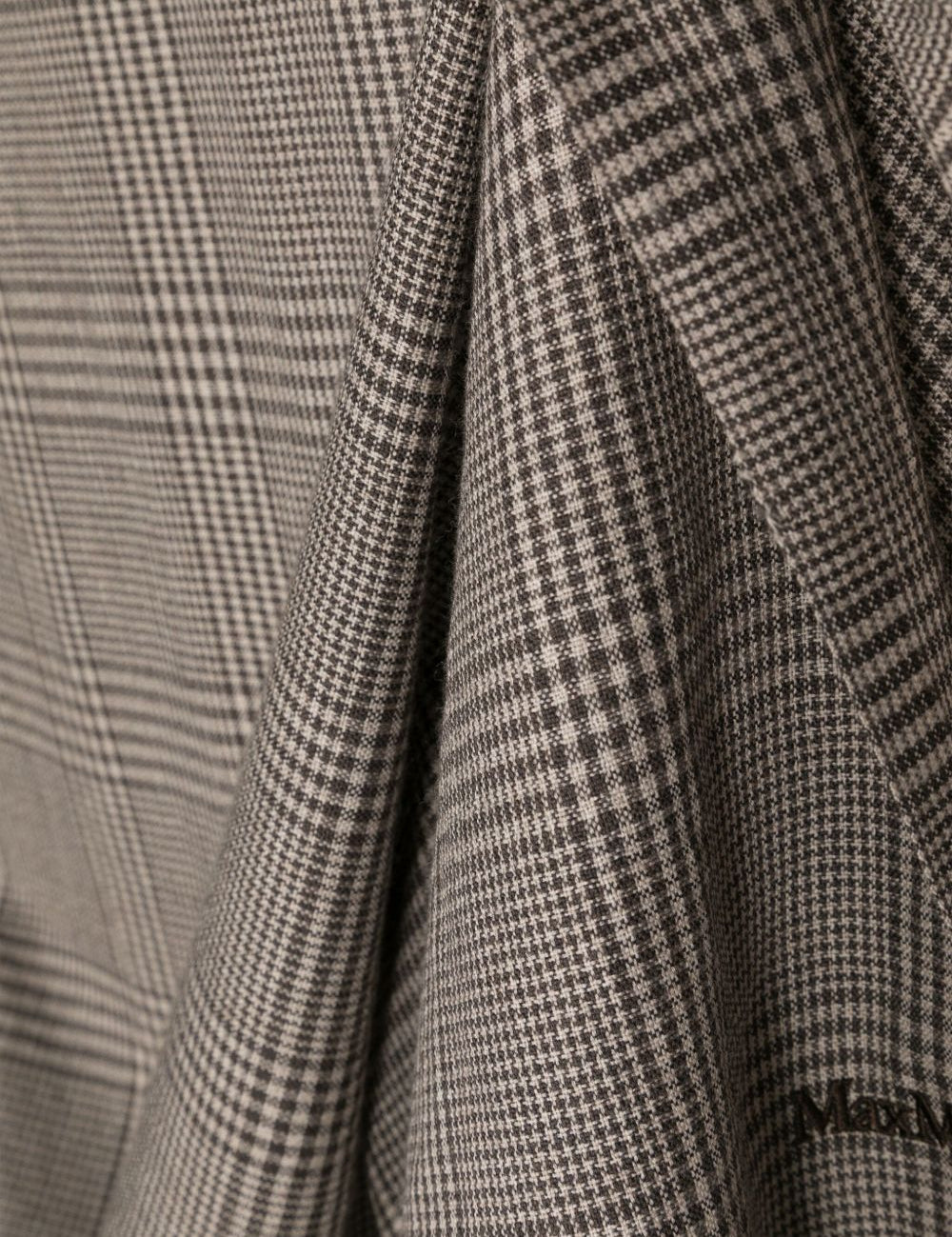 Sciarpa in lana a quadri principe di galles in marrone Maxmara - donna 