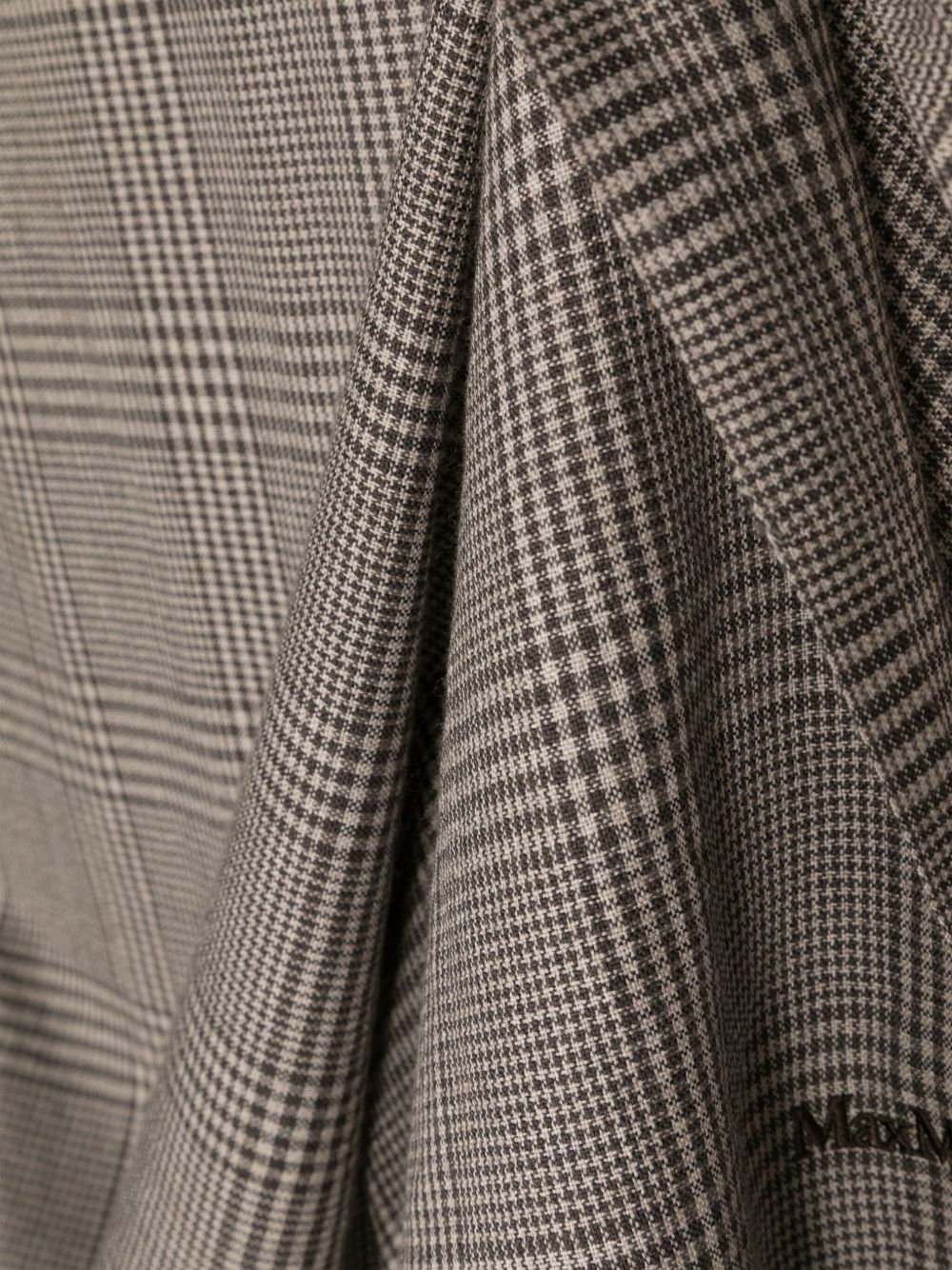 Sciarpa in lana a quadri principe di galles in marrone Maxmara - donna 
