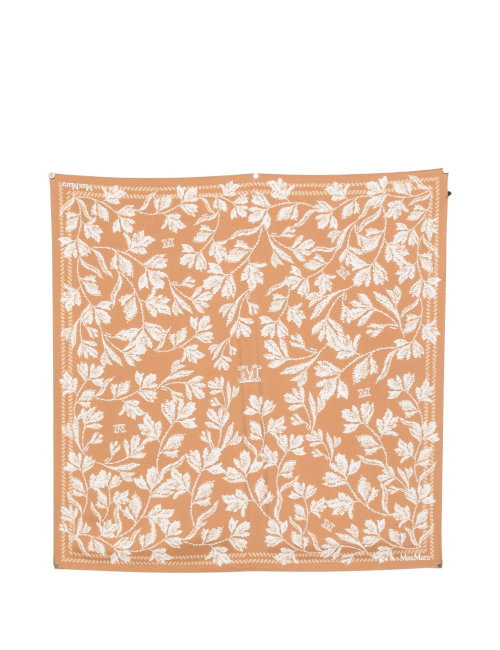 Sciarpa con stampa floreale in marrone Maxmara - donna 