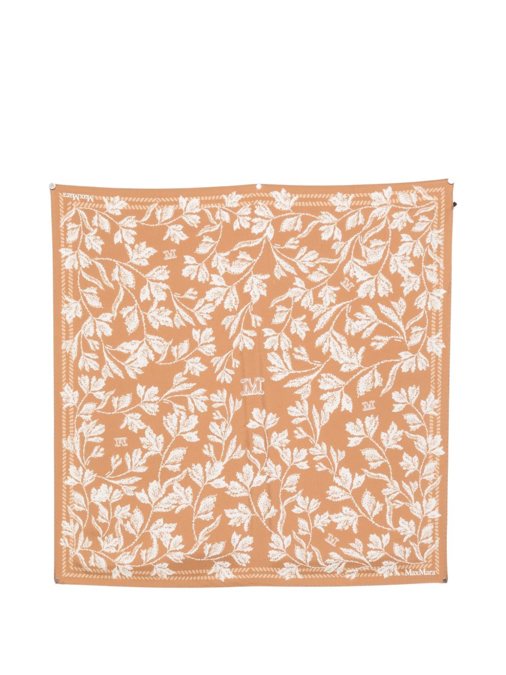 Sciarpa con stampa floreale in marrone Maxmara - donna 