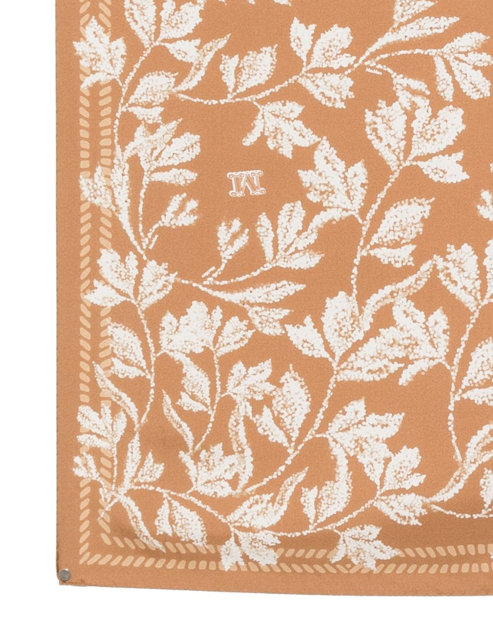Sciarpa con stampa floreale in marrone Maxmara - donna 